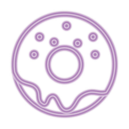 sweet donut icon over white background, vector illustrationのイラスト素材
