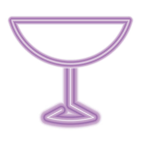 Cocktail glass icon over white background, vector illustrationのイラスト素材