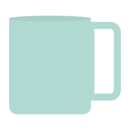 Coffee mug icon over white background, vector illustrationのイラスト素材