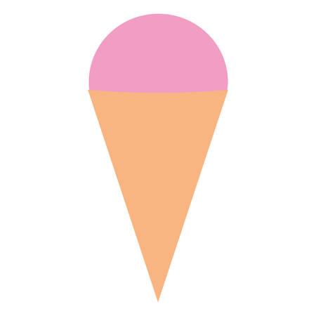 ice cream cone icon over white background, vector illustrationのイラスト素材