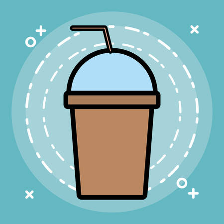 smoothie drink icon over blue background, vector illustrationのイラスト素材