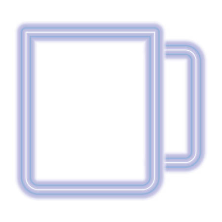 Coffee mug icon over white background, vector illustrationのイラスト素材