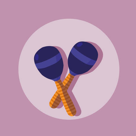 maracas tropical instrument icon vector illustration designのイラスト素材