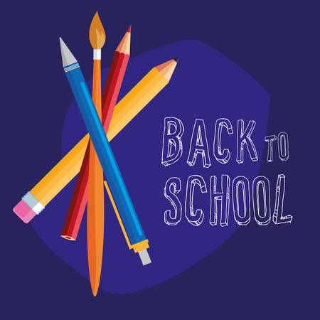back to school set items vector illustration designのイラスト素材