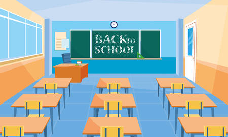 school classroom scene icon vector illustration designのイラスト素材