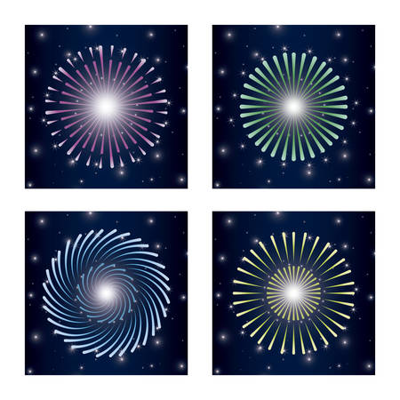mardi gras set splash lights vector illustration designのイラスト素材