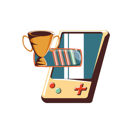 retro video game portable device vector illustration designのイラスト素材