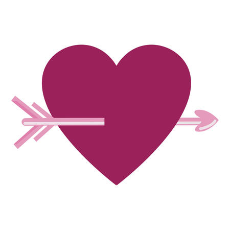 heart arrow decoration happy valentines day vector illustrationのイラスト素材