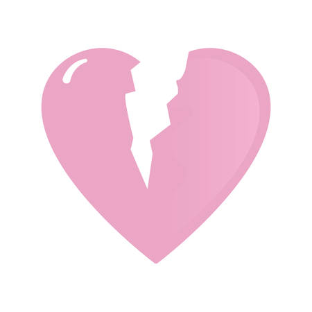 broken heart love happy valentines day vector illustrationのイラスト素材