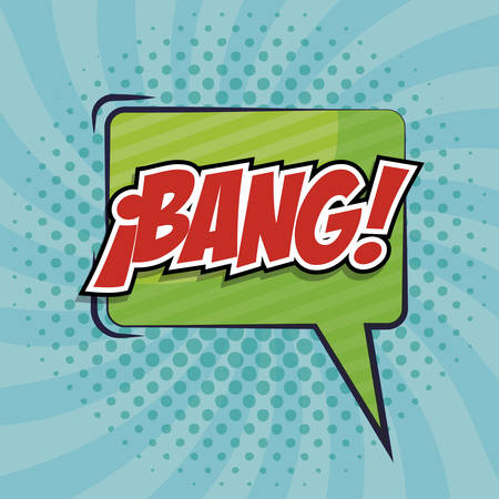 speech bubble with bang word comic pop art vector illustration designのイラスト素材