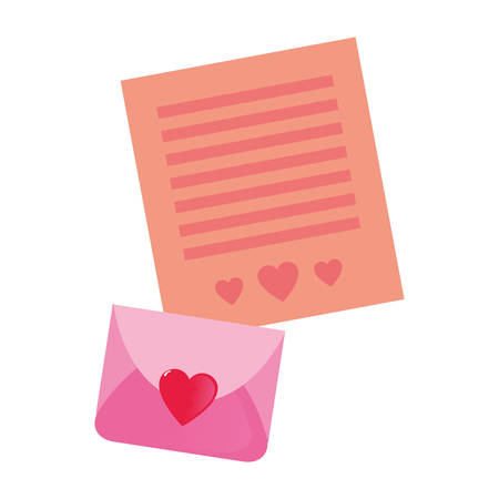 mail letter message happy valentines day vector illustrationのイラスト素材