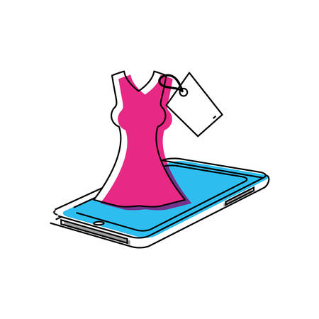 smartphone device isolated icon vector illustration designのイラスト素材