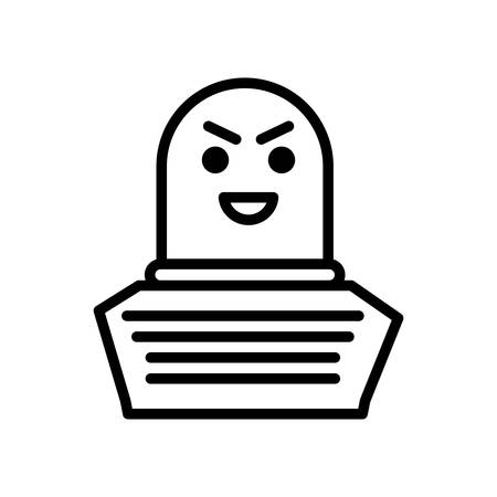 cyborg robot trojan icon vector illustration designのイラスト素材