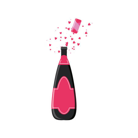 wine bottle isolated icon vector illustration designのイラスト素材
