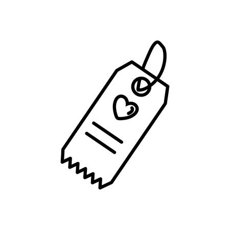 tag commercial with heart isolated icon vector illustration designのイラスト素材