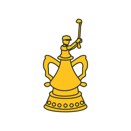trophy of golf isolated icon vector illustration designのイラスト素材
