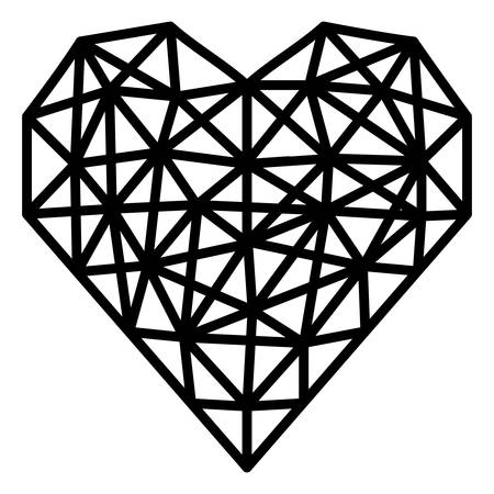 abstract heart love valentines card vector illustration designのイラスト素材