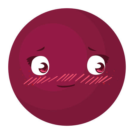 happy emoticon kawaii character vector illustration designのイラスト素材