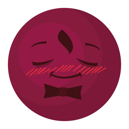 happy gentleman emoticon with bowtie vector illustration designのイラスト素材