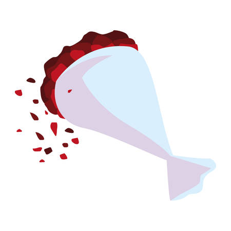 roses flowers bouquet icon vector illustration designのイラスト素材