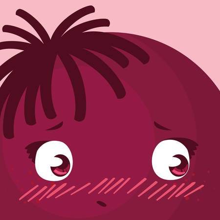 happy emoticon kawaii character vector illustration designのイラスト素材