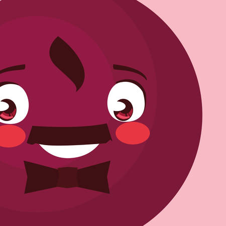 happy gentleman emoticon with bowtie vector illustration designのイラスト素材