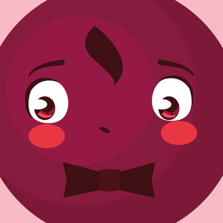 happy gentleman emoticon with bowtie vector illustration designのイラスト素材