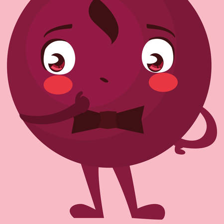 happy gentleman emoticon with bowtie vector illustration designのイラスト素材