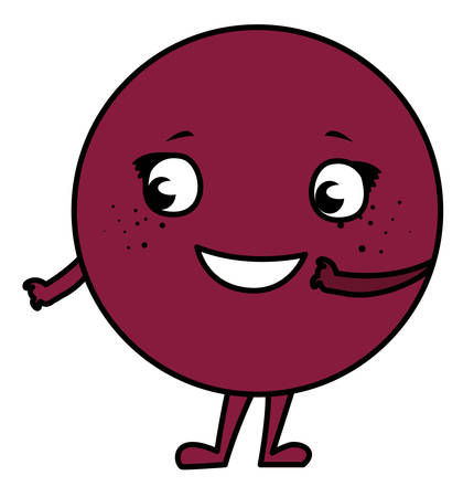 happy emoticon kawaii character vector illustration designのイラスト素材