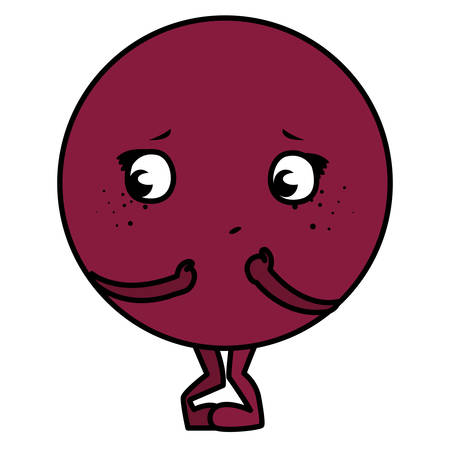 happy emoticon kawaii character vector illustration designのイラスト素材