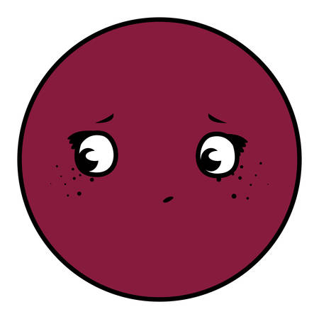 happy emoticon kawaii character vector illustration designのイラスト素材