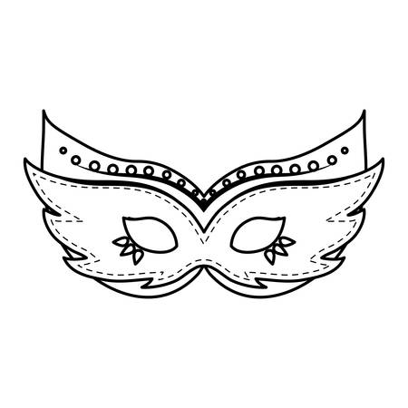 carnival mask accessory icon vector illustration designのイラスト素材