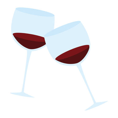wine cups toast icon vector illustration designのイラスト素材