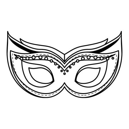 carnival mask accessory icon vector illustration designのイラスト素材