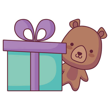 cute and little bear character vector illustration designのイラスト素材
