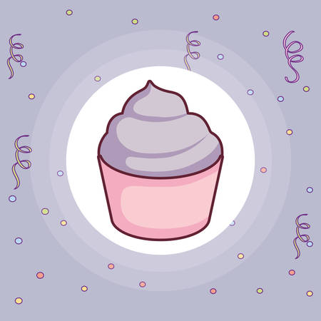 sweet cupcake bakery icon vector illustration designのイラスト素材