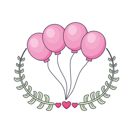 balloons helium floating icon vector illustration designのイラスト素材