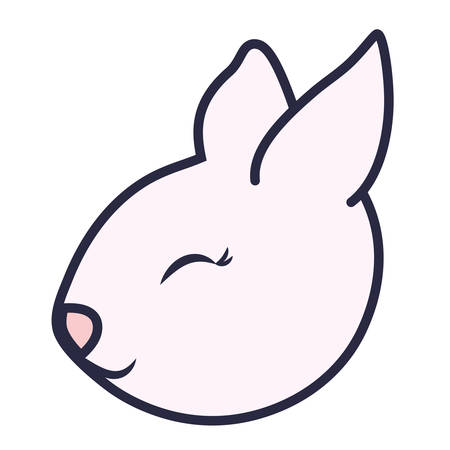 cute and little rabbit character vector illustration designのイラスト素材