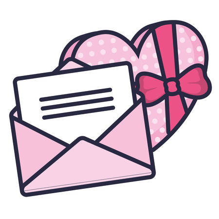 envelope with heart icon vector illustration designのイラスト素材