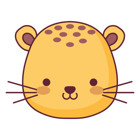 cute and little tiger character vector illustration designのイラスト素材