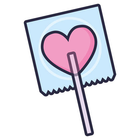 heart love sweet candy vector illustration designのイラスト素材