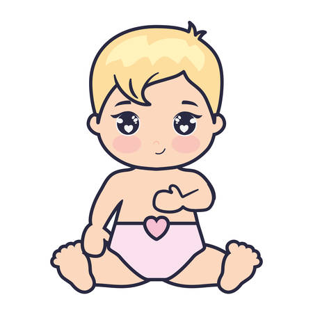 cute and little baby love vector illustration designのイラスト素材