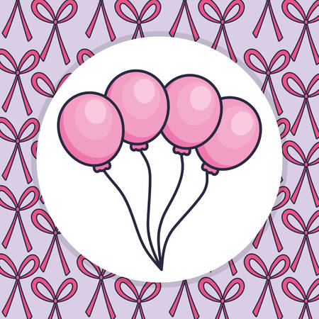 balloons helium floating icon vector illustration designのイラスト素材