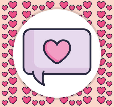 speech bubble with heart love vector illustration designのイラスト素材