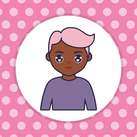 teenager boy young character vector illustration designのイラスト素材