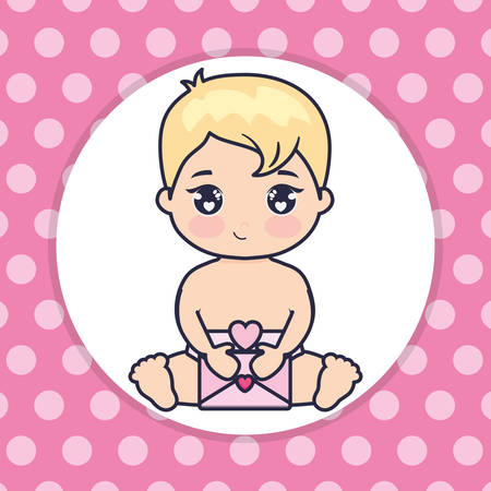 cute and little baby love vector illustration designのイラスト素材