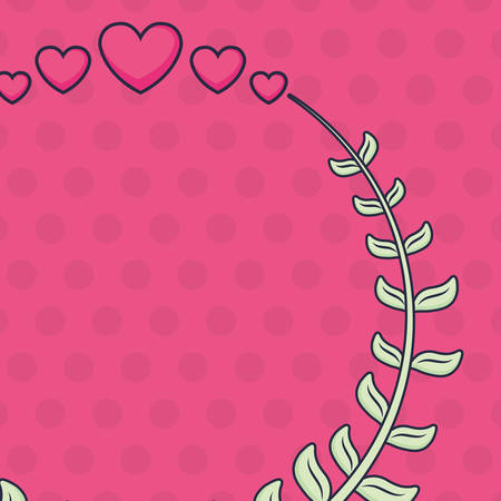 wreath with hearts love valentines decoration vector illustration designのイラスト素材