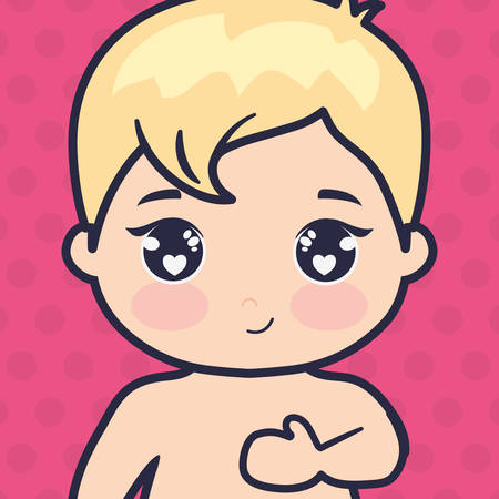 cute and little baby love vector illustration designのイラスト素材