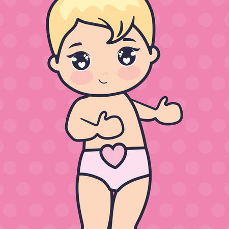 cute and little baby love vector illustration designのイラスト素材