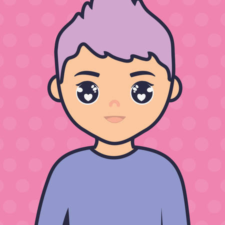teenager boy young character vector illustration designのイラスト素材